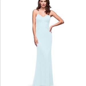 NWT azazie sky blue Sydney bridesmaid dress gown